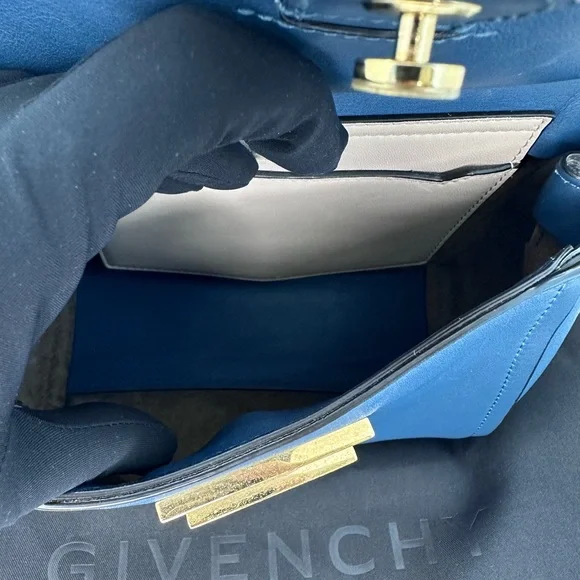 Sold❌Givenchy Blue HOST PICK 🎉and Gold Mini Bag with Structured Design - Picture 13 of 15